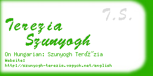 terezia szunyogh business card